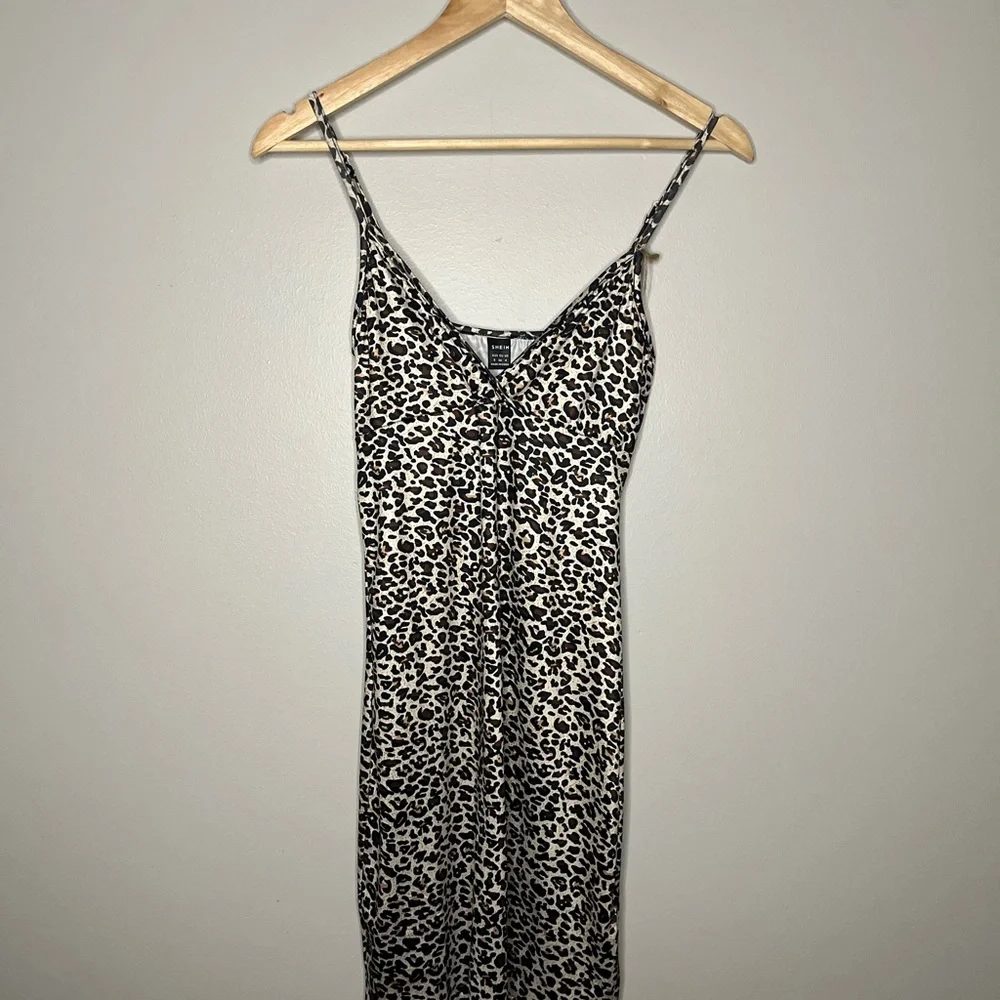 SHEIN Black and White Slip Midi Dress - Picture 1 of 1